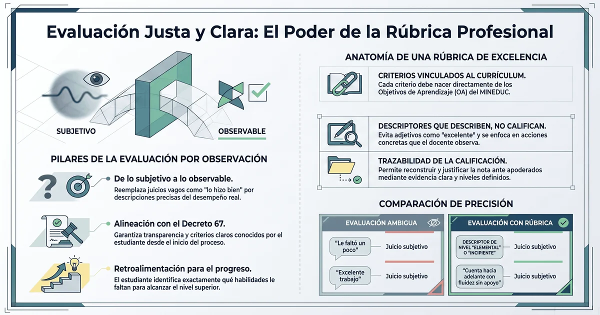 Por qué “lo hizo bien” ya no basta: la importancia de las rúbricas en la evaluación según el Decreto 67